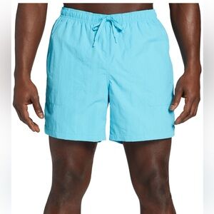 DSG Men's 6” Rec Blue Spray Swim Short Size L Relaxed Fit Summer Beach